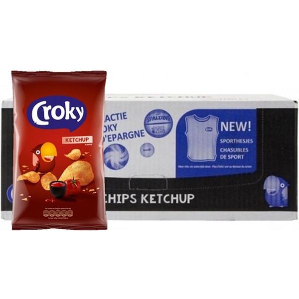 Carton Croky Chips Saveur Ketchup 20 Pièces De 40Gr