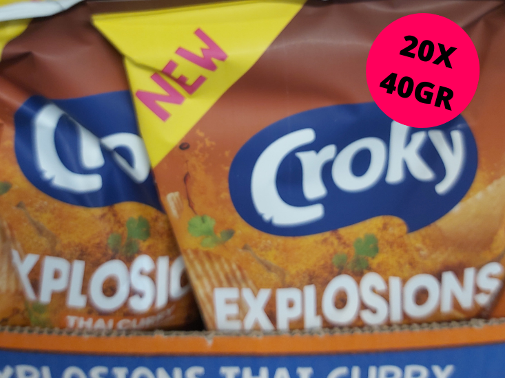 Carton Croky Chips Explosions Thai Curry 20 Pièces De 40Gr