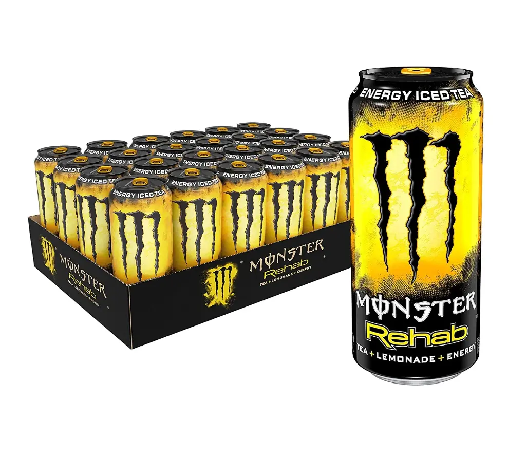 Tray Monster Energy Rehab Peach Tea Lemon 50CL 24 Canettes