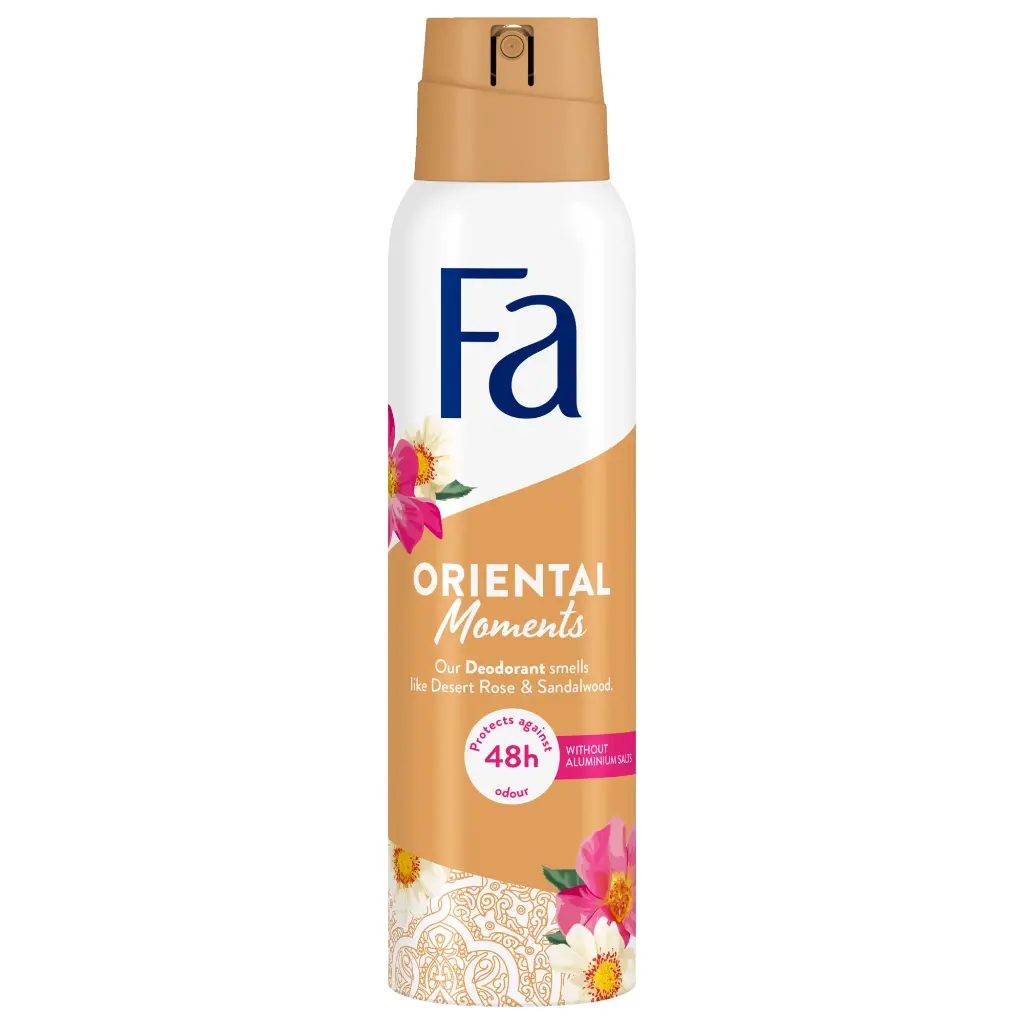 Fa Deodorant Spray Oriental Moments Desert Rose Sandalwood Scent 150ml 