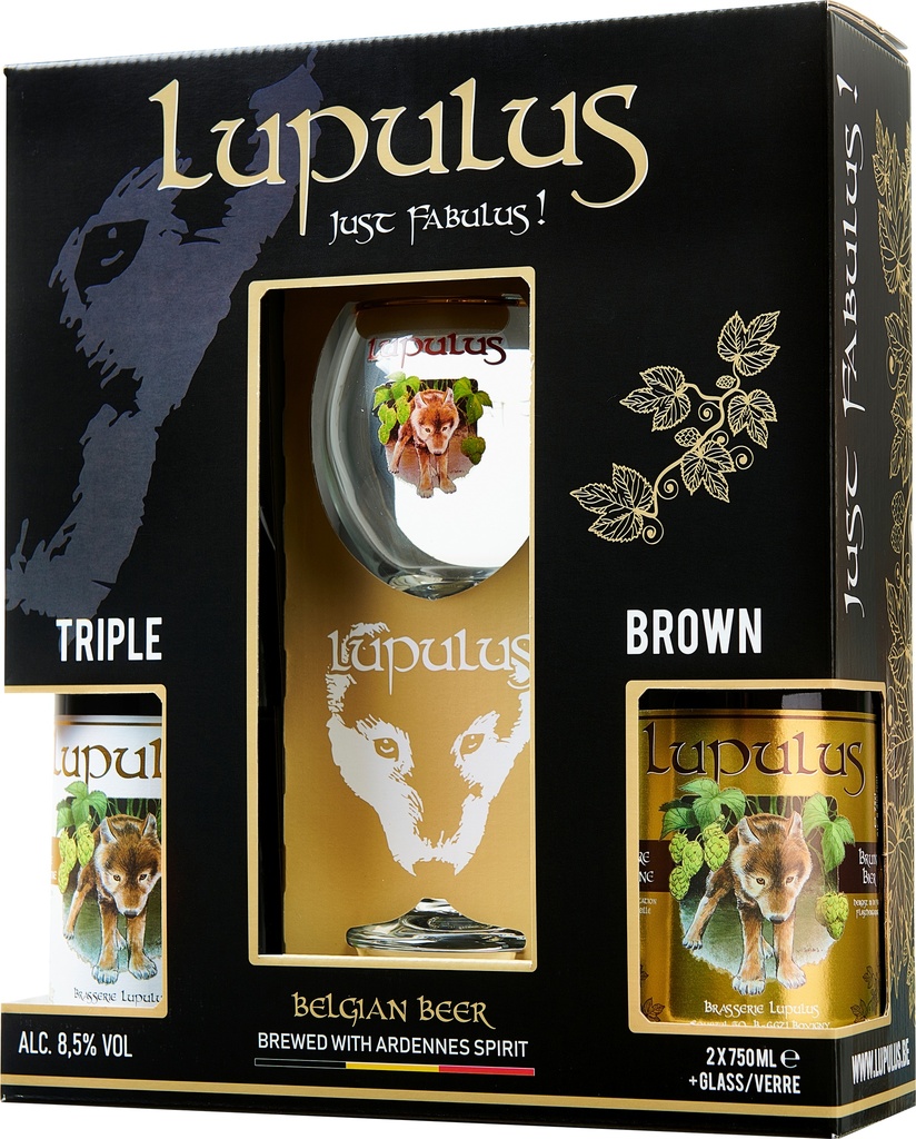 Coffret Lupulus 2X75CL + 1 Verre