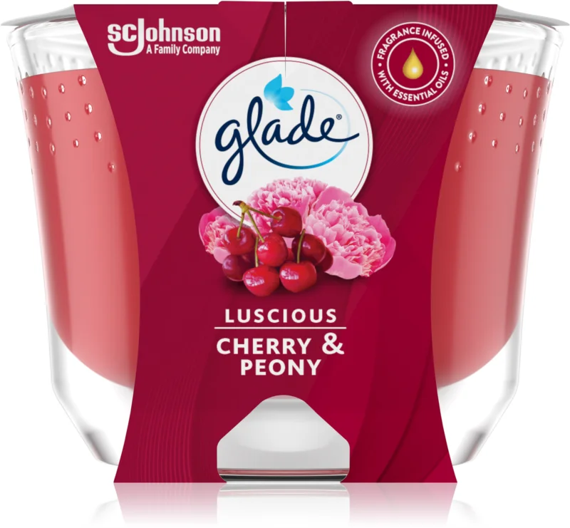 Glade Bougie Parfumée Luscious Cherry 129Gr