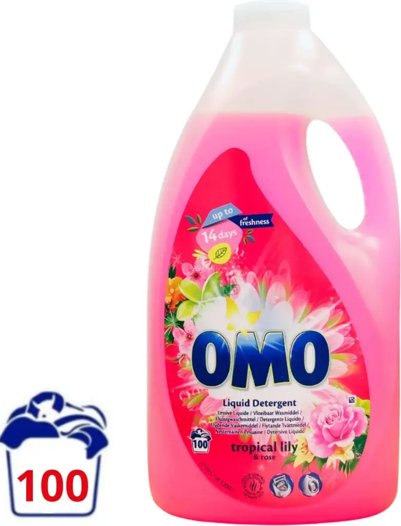 Lessive Omo Tropical Lily 5L - 100sc 