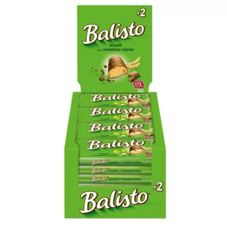 Carton Balisto Barre De Biscuit Mélange Muesli 20 Pièces De 37 Gr