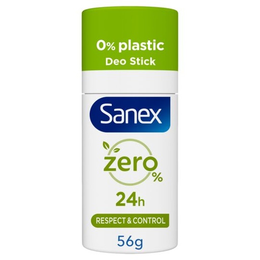 Sanex Déodorant Solide Stick Zéro 0% Respect & Control - 56 Gr