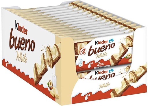 Carton Kinder Bueno White 30 Pièces De 43 Gr