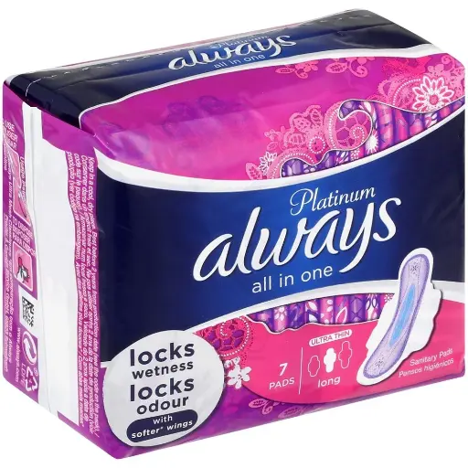 Always Serviettes Hygiéniques 2 Longues  Ultra Fines 7 Pièces