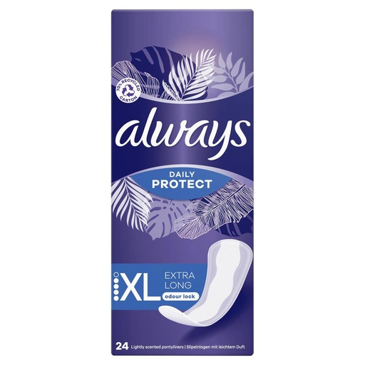 Always Protège-Slips Extra Protect Long Plus, 24 Protège Slips