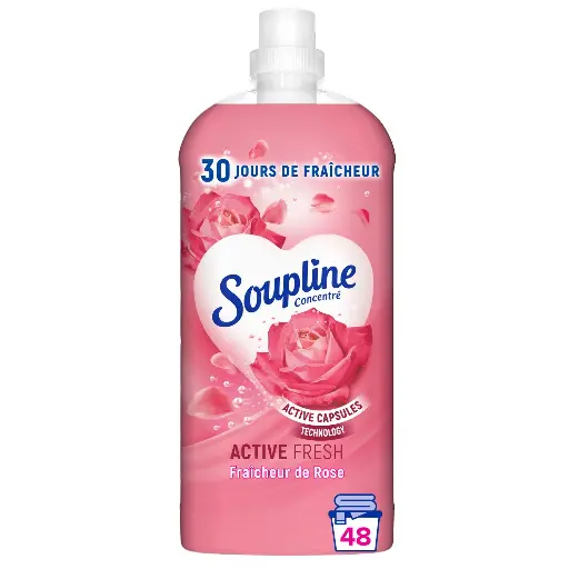 Soupline Active Fresh Adoucissant Farîcheur De Rose – 48sc 1,2 L 